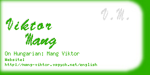 viktor mang business card